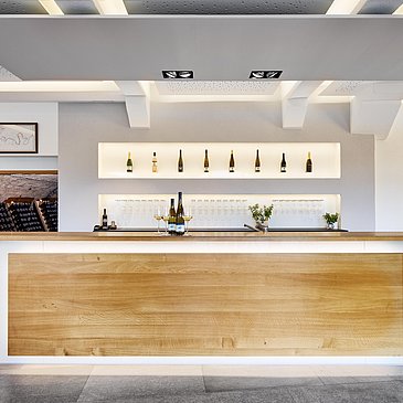 Theke in der Vinothek