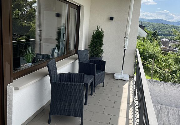 Balkon mit Sitzecke