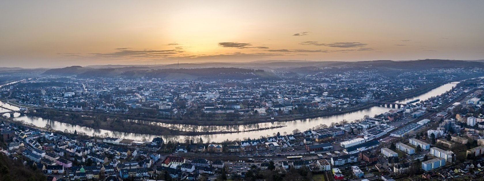 Blick über Trier bei der Mariensäule