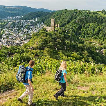 Aussicht auf die Niederburg und Kobern-Gondorf