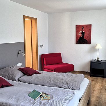 Schlafzimmer eins Schloßberg