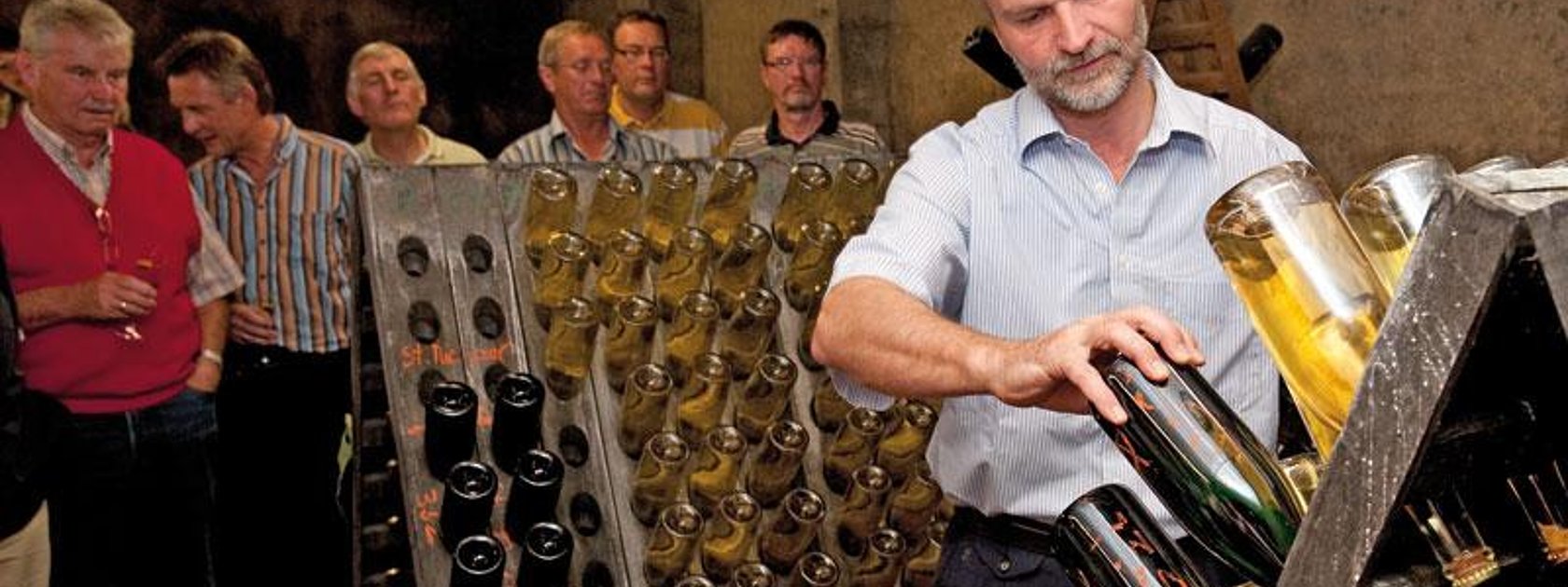 Rütteln der Flasche
