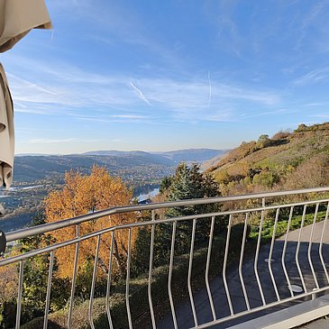 Blick vom Balkon 1 im Herbst