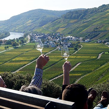 Blick auf das Weindorf Kesten