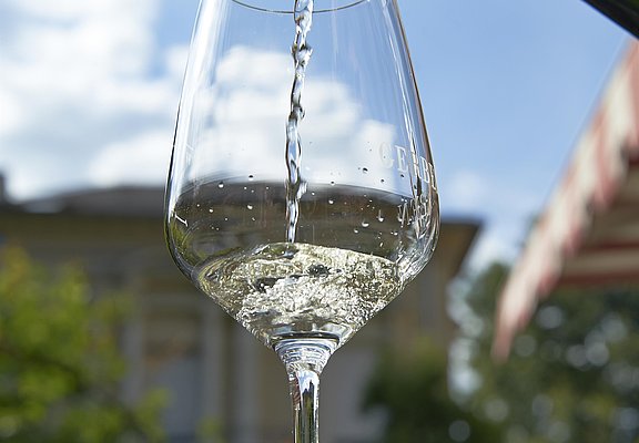 Glas im Weinberg